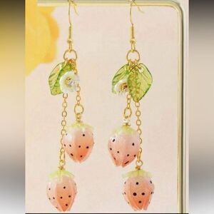 Strawberry Dangle Earrings A1240